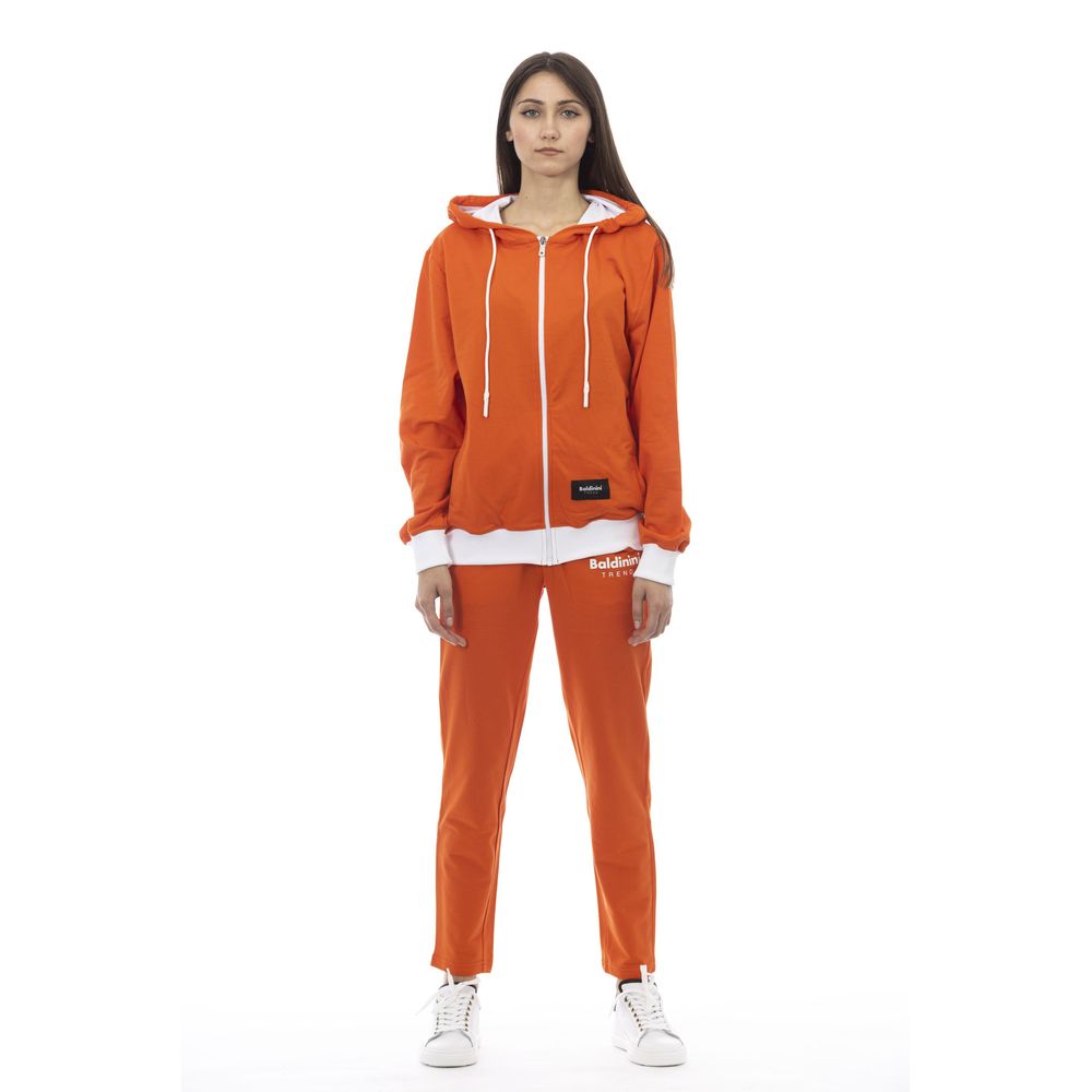 Baldinini Trend Orangefarbener Baumwollpullover für Frauen