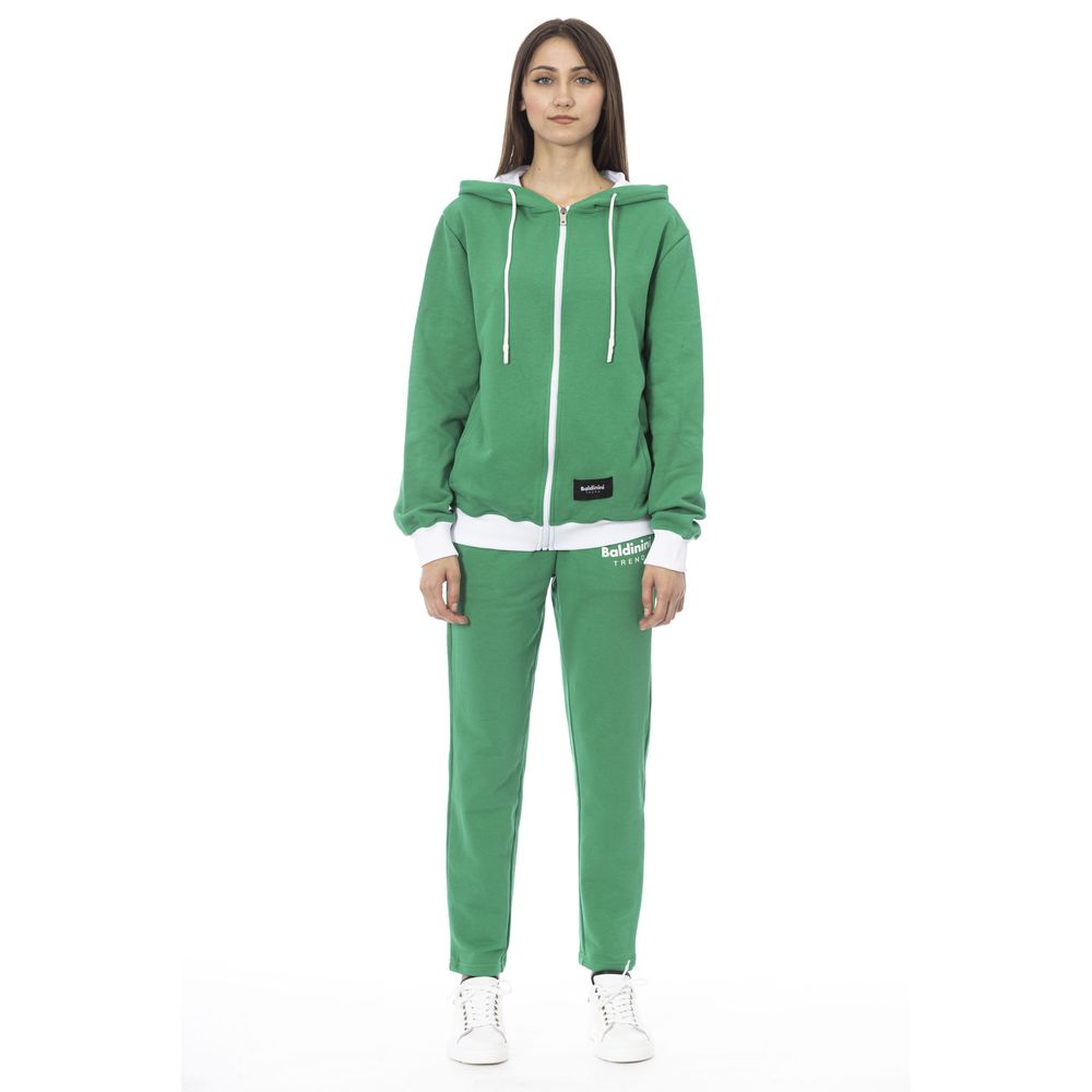 Baldinini Trend Grüner Baumwollpullover für Frauen