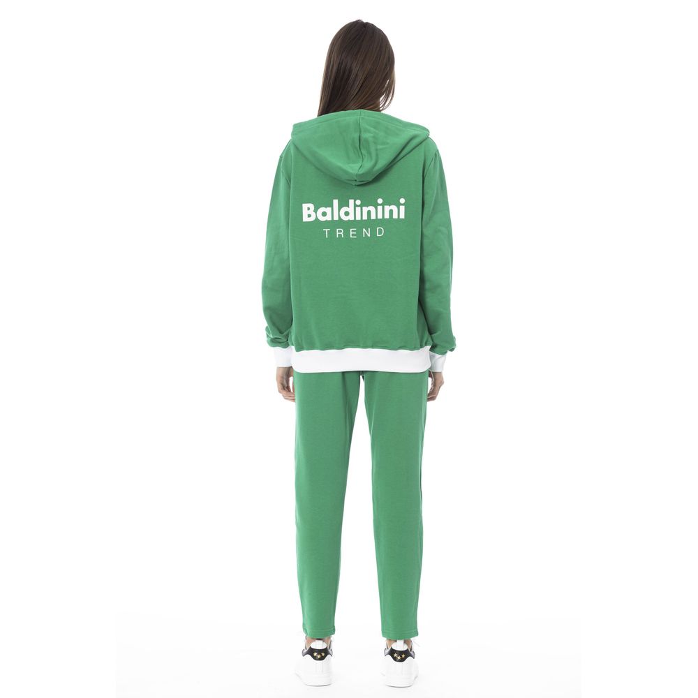 Baldinini Trend Grüner Baumwollpullover für Frauen