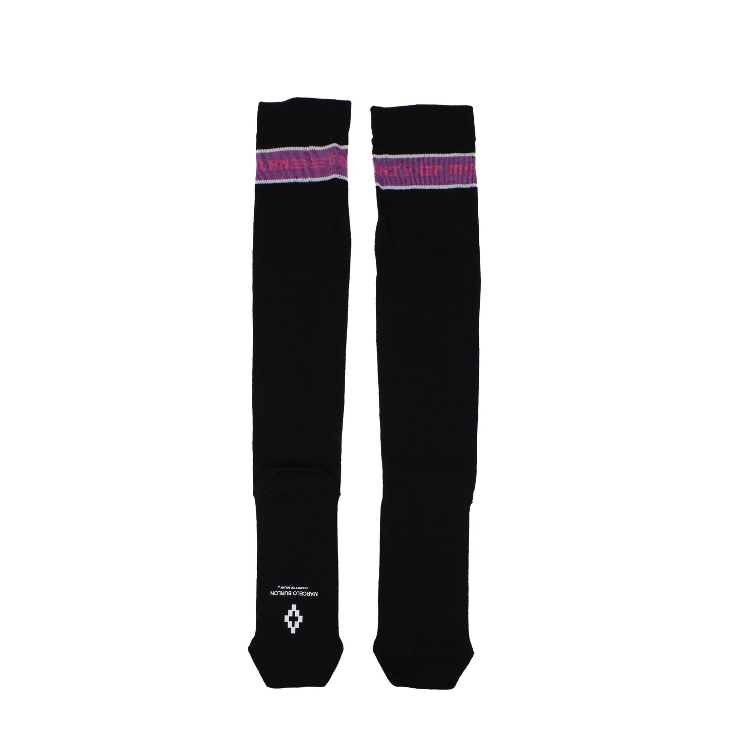 Marcelo Burlon Schwarze Baumwollsocken