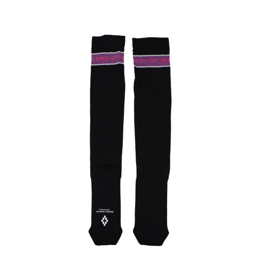 Marcelo Burlon Schwarze Baumwollsocken