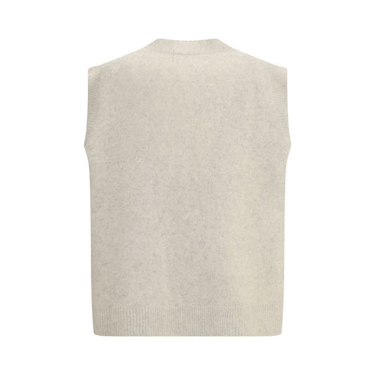 P.A.R.O.S.H. Elegante Weste aus cremefarbenem Waschbärfell