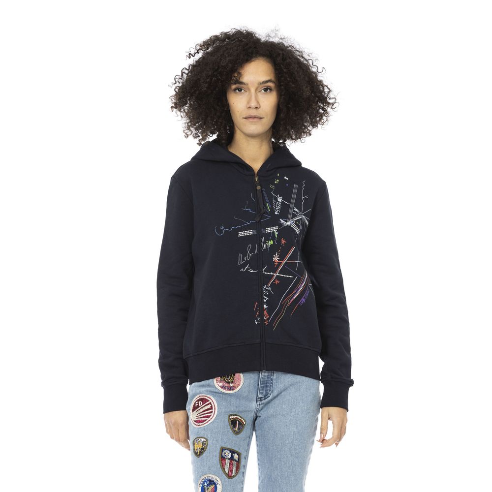 Mr&Mrs Italy Blaues Baumwoll-Damen-Sweatshirt