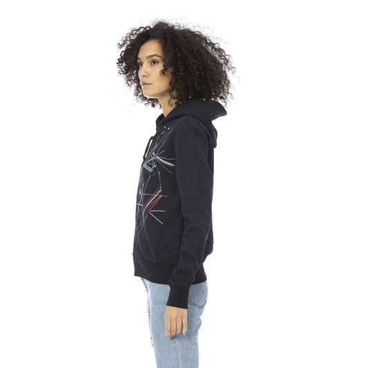 Mr&Mrs Italy Blaues Baumwoll-Damen-Sweatshirt