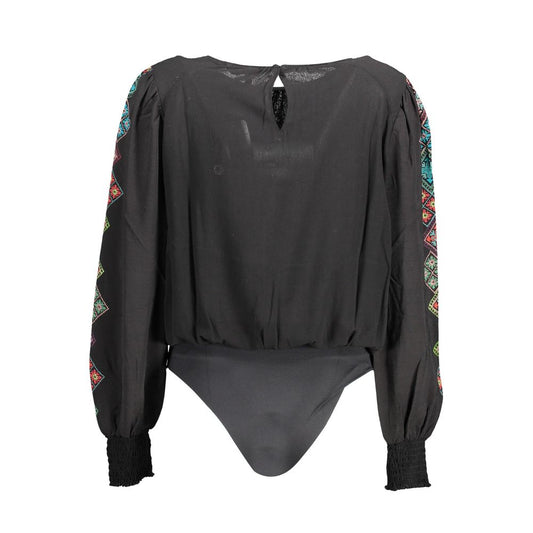 Desigual Schwarzer Elastan-Bodysuit