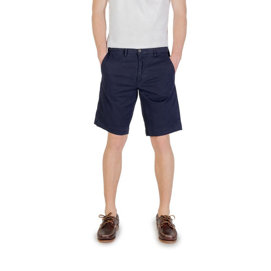 Borghese Blaue Baumwoll-Bermuda-Shorts