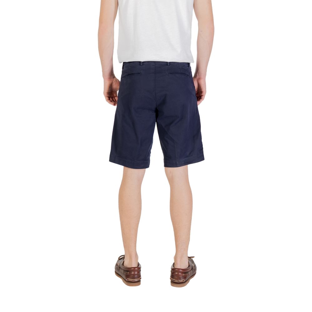 Borghese Blaue Baumwoll-Bermuda-Shorts