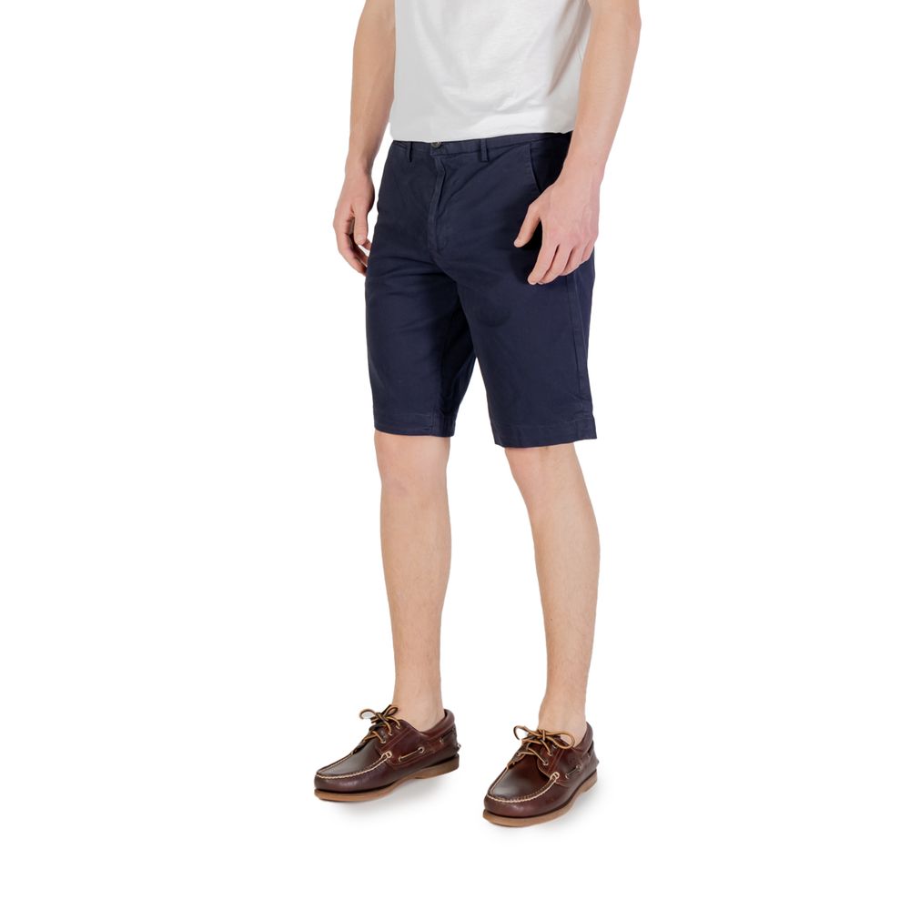Borghese Blaue Baumwoll-Bermuda-Shorts