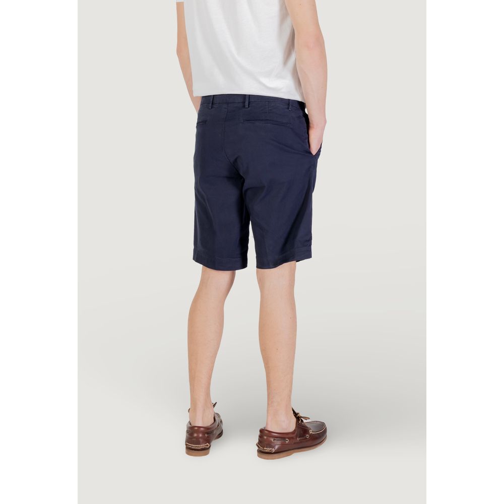 Borghese Blaue Baumwoll-Bermuda-Shorts