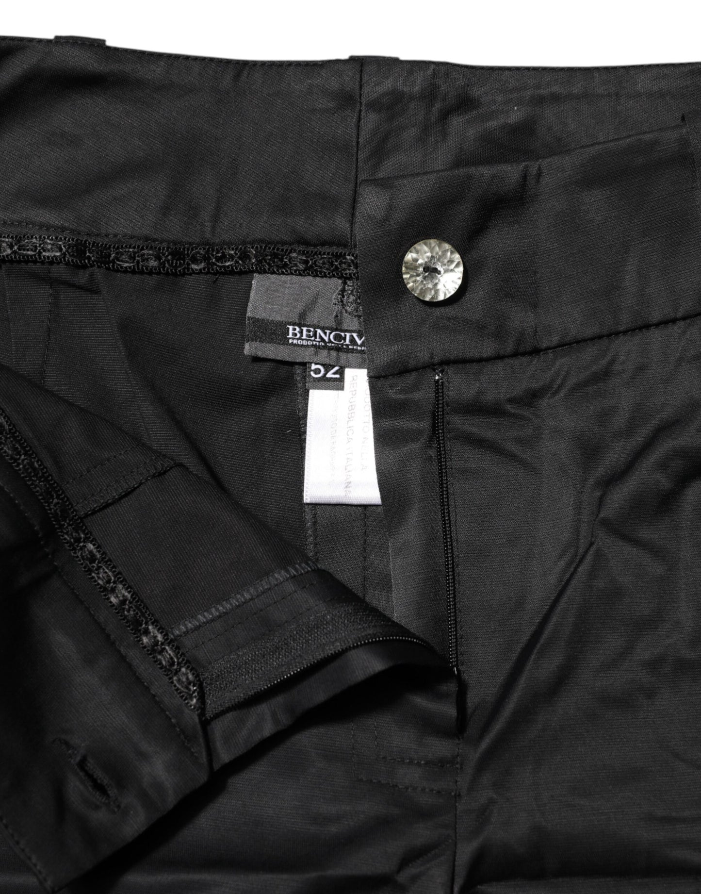 BENCIVENGA Schwarze Hose mit geradem Bein aus einer Baumwollmischung