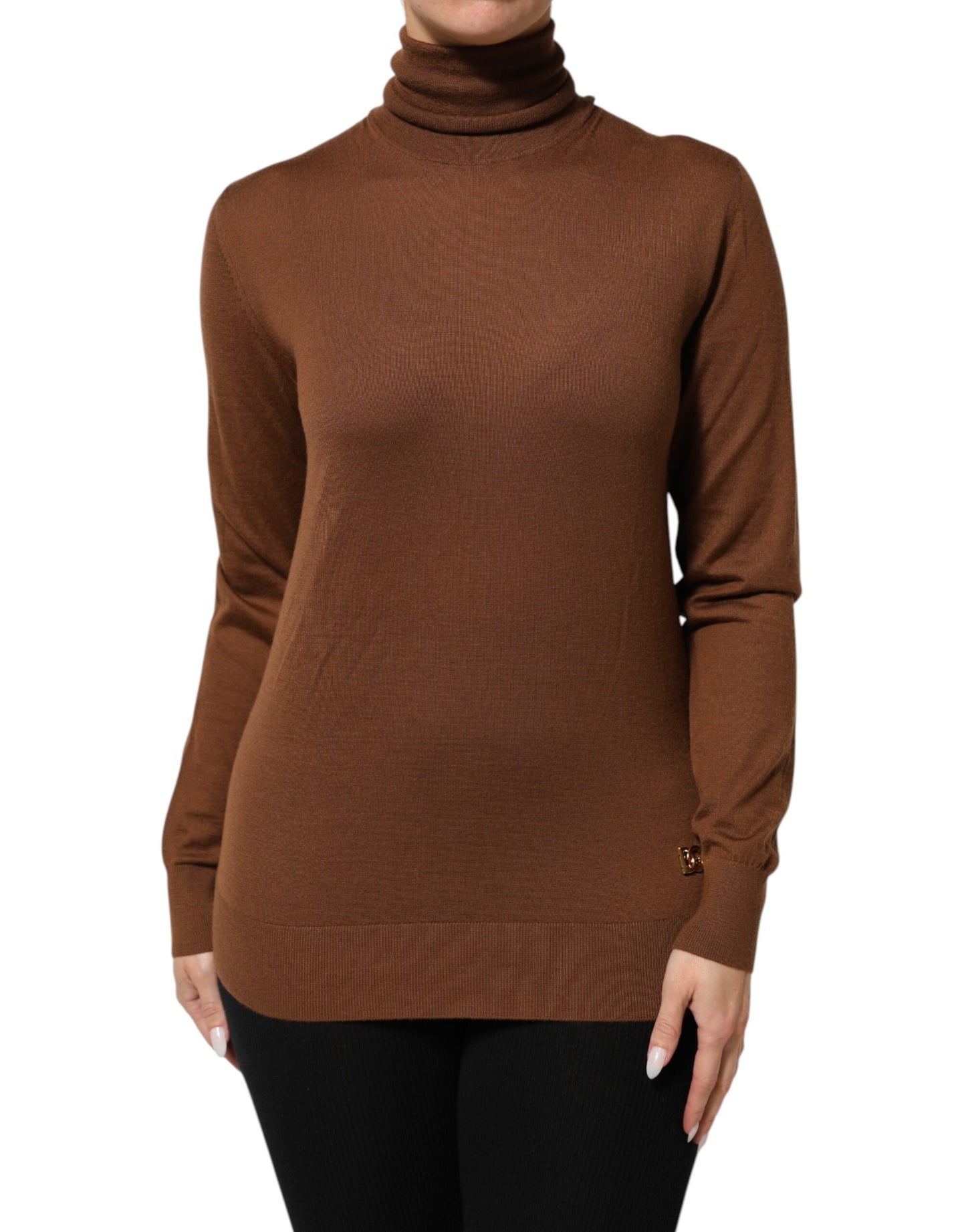 Dolce & Gabbana Brauner Rollkragenpullover aus Kaschmir