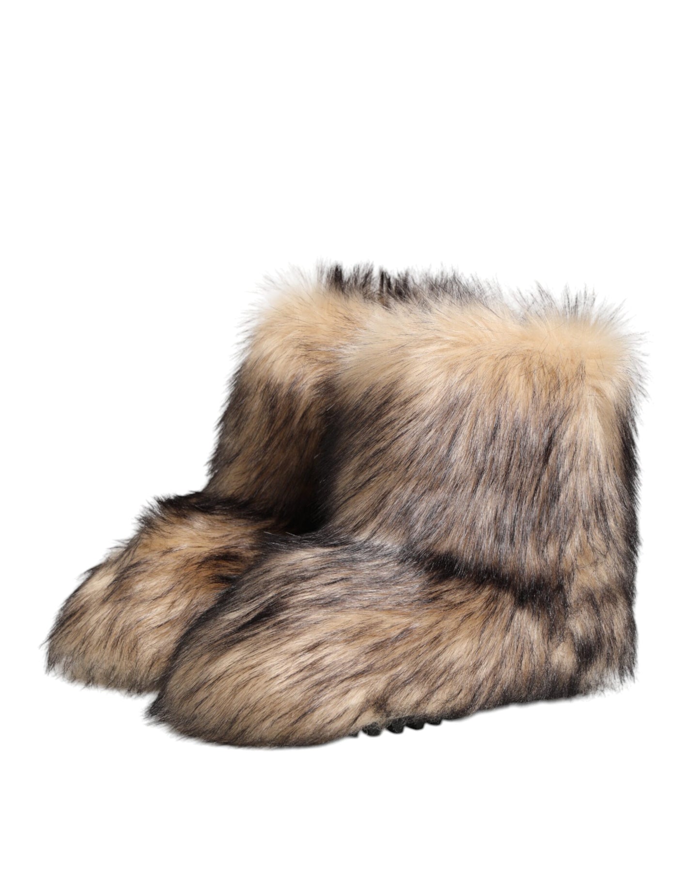 Dolce & Gabbana Braun Faux Skim Pelz Männer kurze Stiefel Schuhe