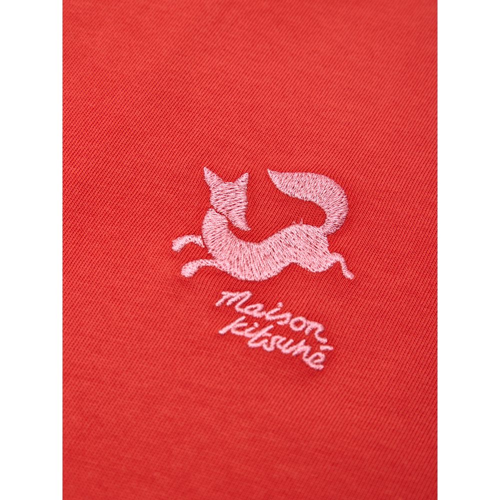 Maison Kitsuné T-Shirt aus roter Baumwolle