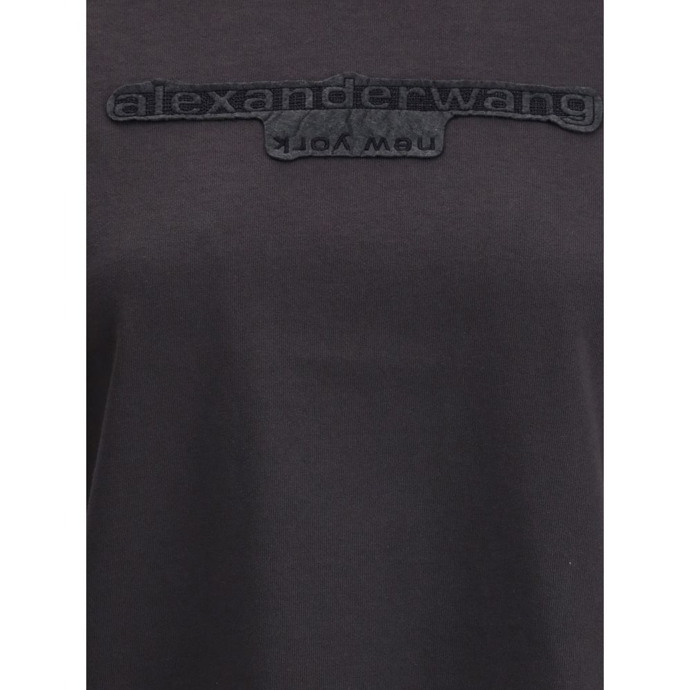 Alexander Wang Graues Baumwoll-T-Shirt