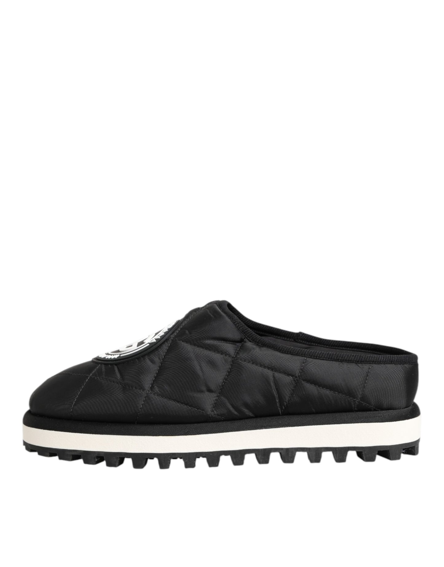 Dolce & Gabbana Schwarz Nylon Low Top Slip On Sneaker Schuhe