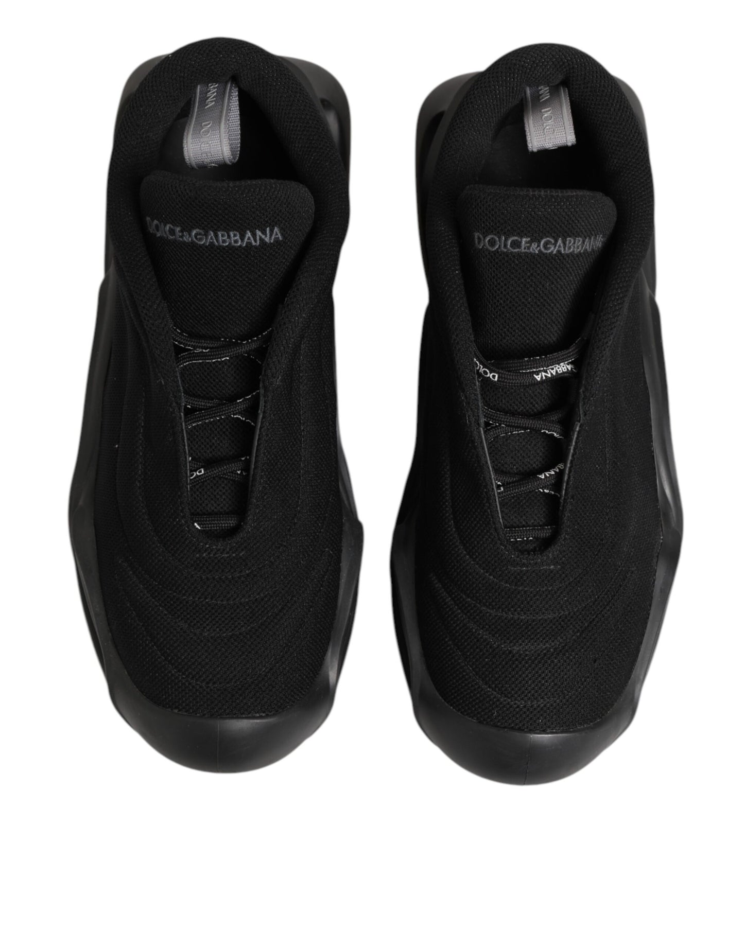 Dolce & Gabbana Schwarz Lace Up Wave Low Top Männer Sneaker Schuhe