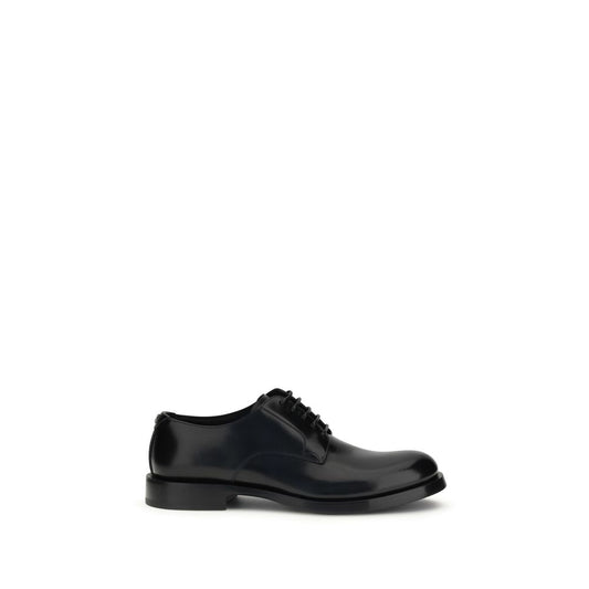 Dolce & Gabbana Schwarze Kalbshaut Bos Taurus Oxford- und Derby-Schuhe