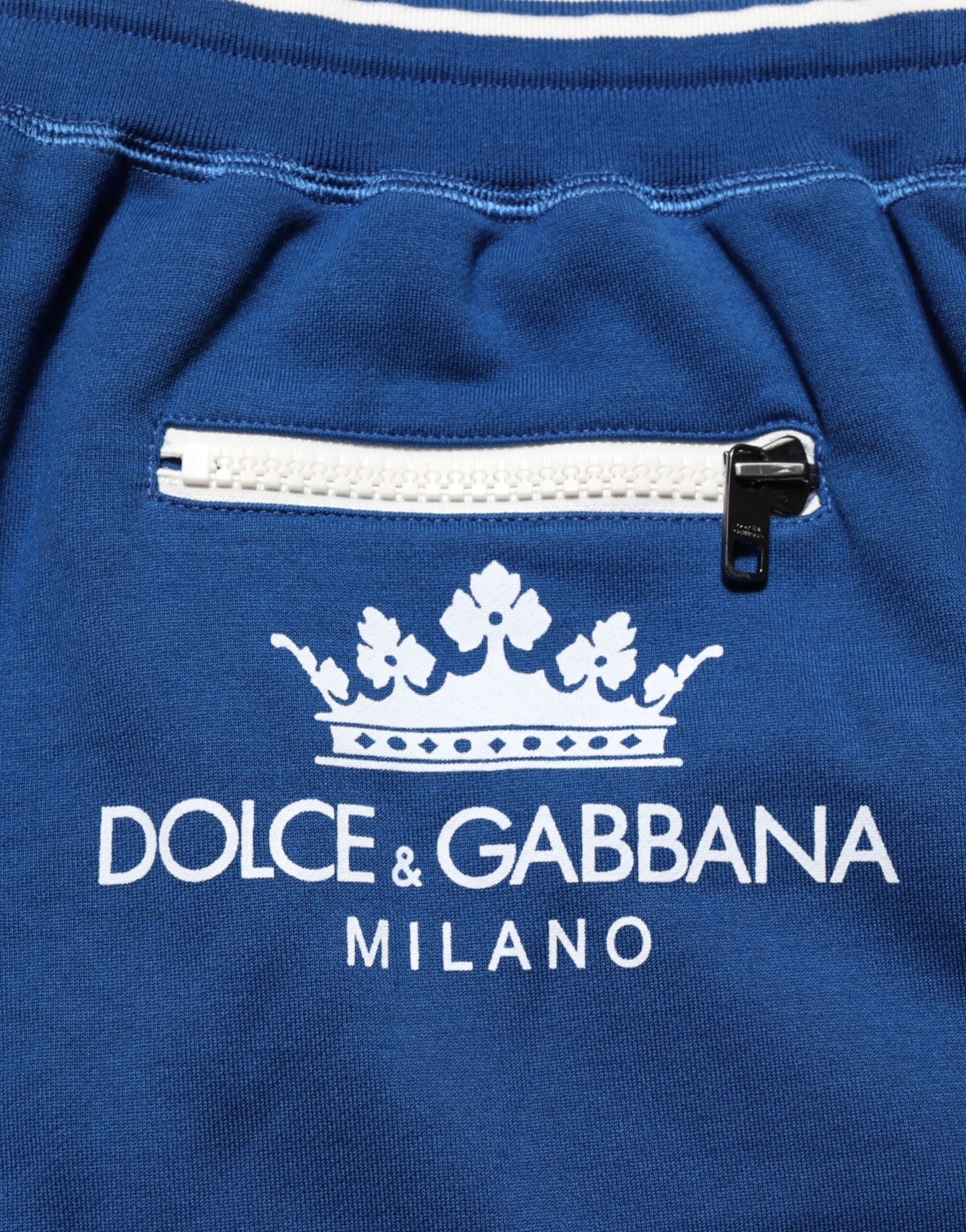 Dolce & Gabbana Blaue Bermudas aus Baumwollmischung Sweatpants Shorts