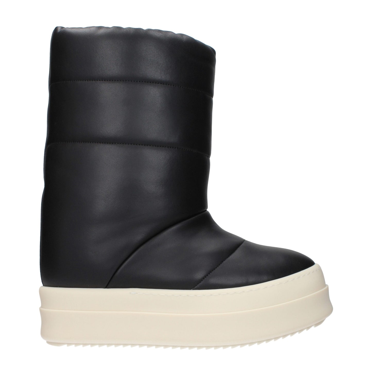 Rick Owens Schwarze Lederstiefeletten