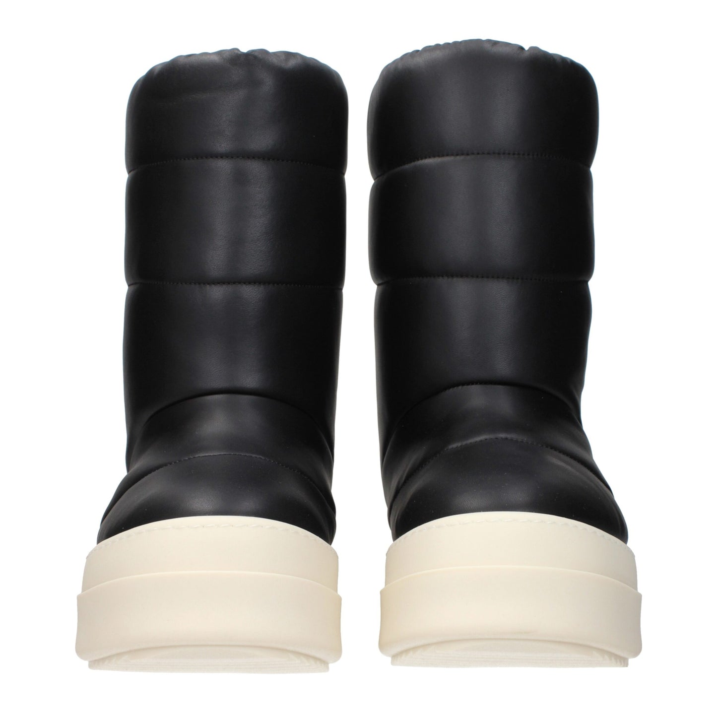Rick Owens Schwarze Lederstiefeletten