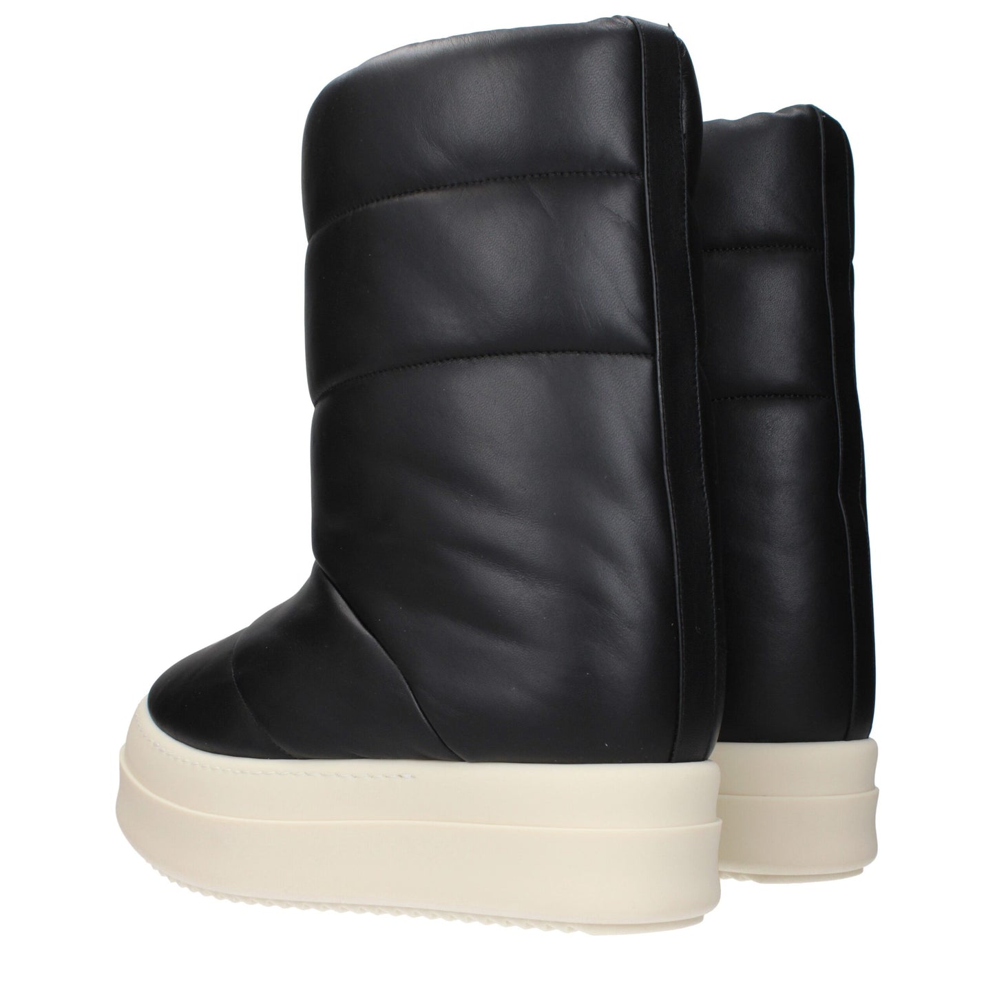 Rick Owens Schwarze Lederstiefeletten