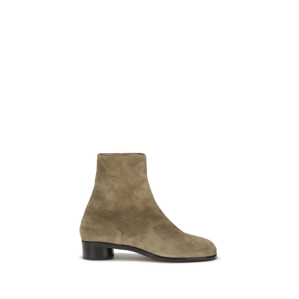 Margiela Beigefarbene Leder-Stiefeletten