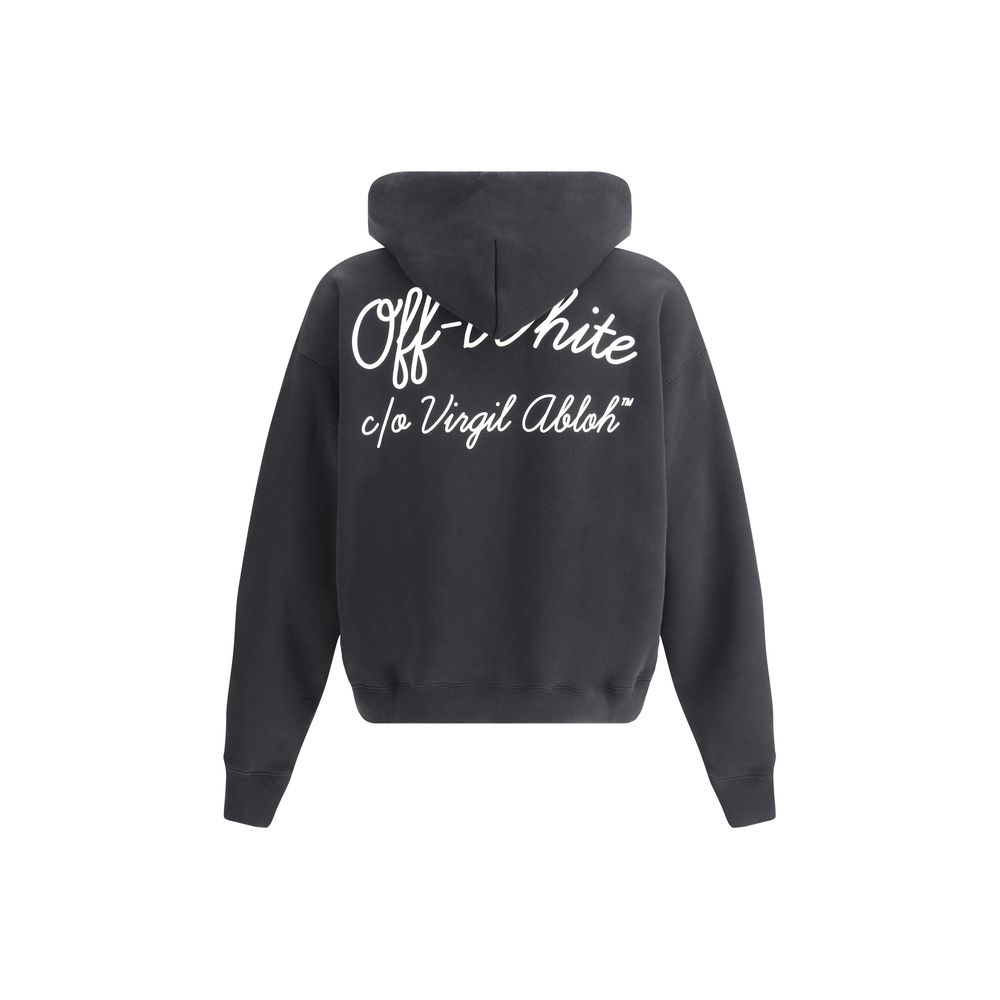 Off-White Schwarzer Baumwoll-Sweatshirt