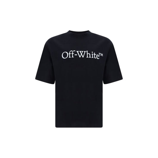 Off-White Baumwoll-T-Shirt in Schwarz