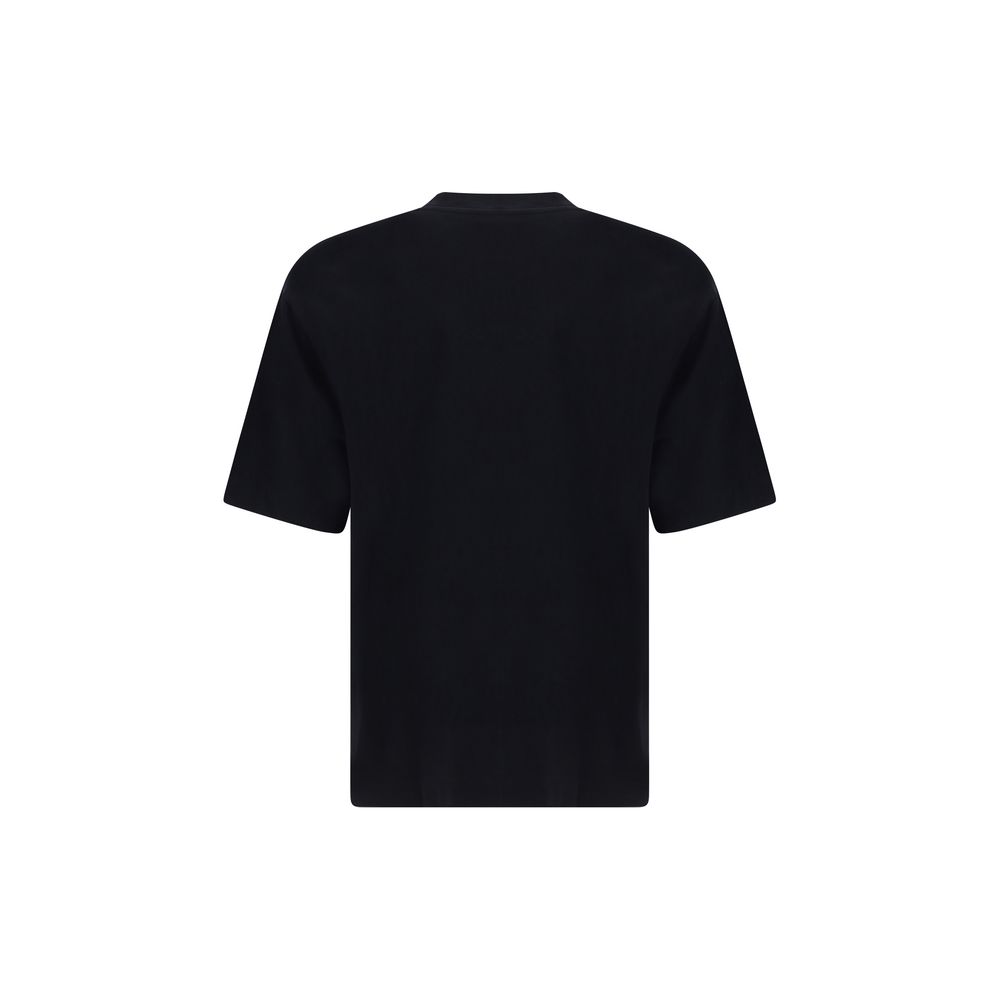 Off-White Baumwoll-T-Shirt in Schwarz