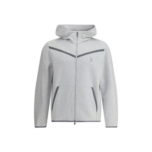 Brunello Cucinelli Grauer Baumwoll-Sweatshirt