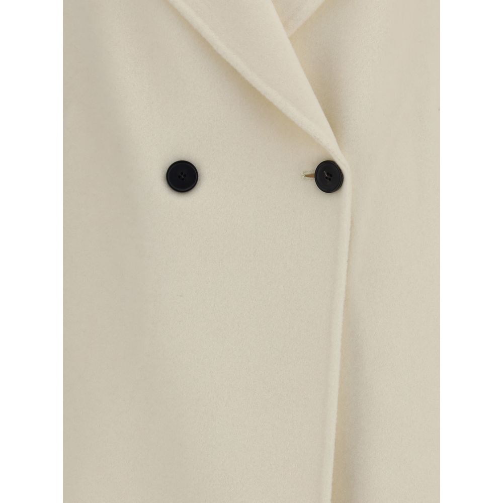 Aftercoat Wollmantel aus Cremefarbenem Fleece