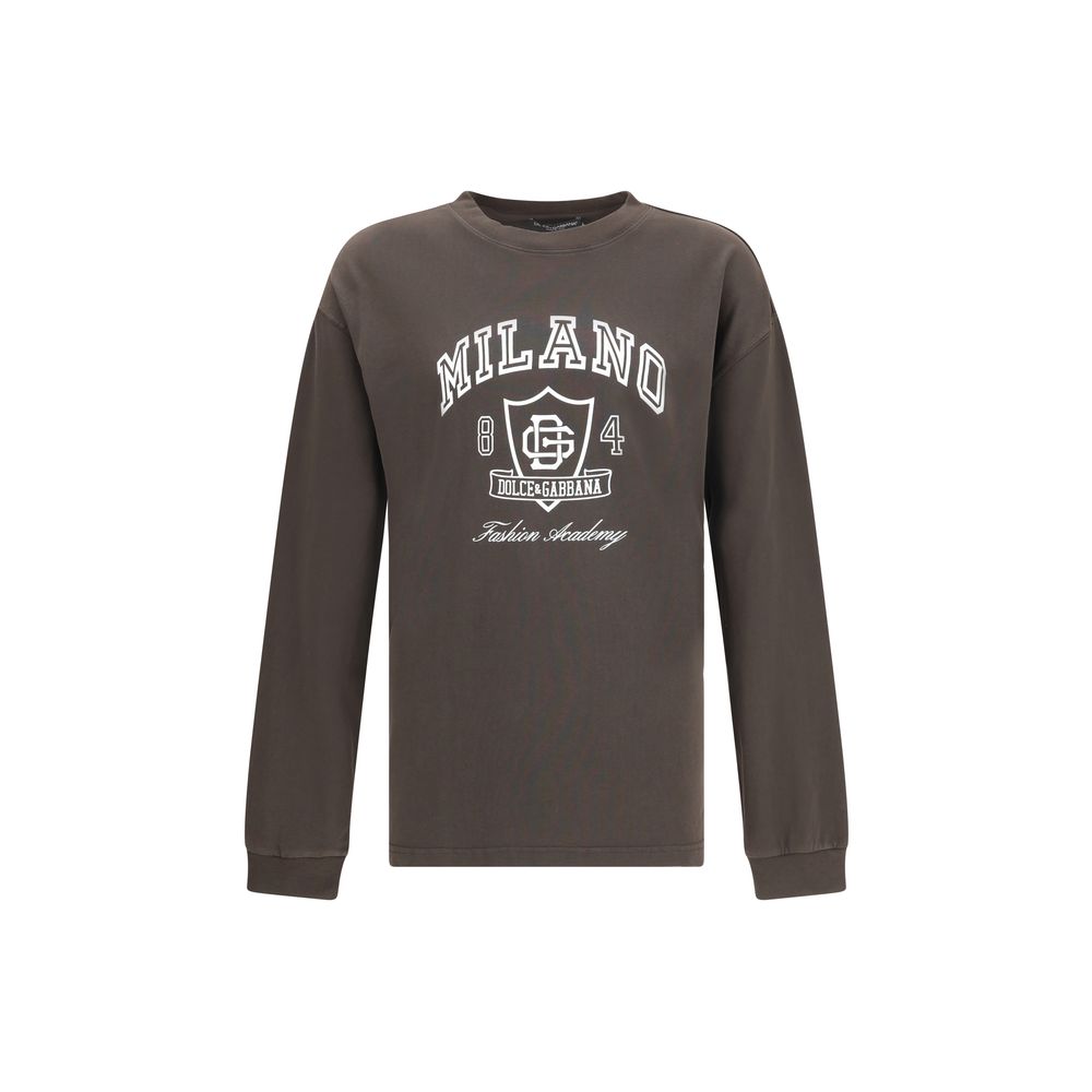 Dolce & Gabbana Braunes Baumwoll-Sweatshirt