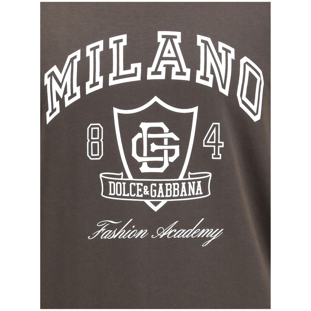 Dolce & Gabbana Braunes Baumwoll-Sweatshirt