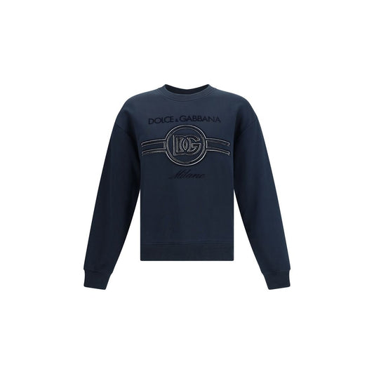 Dolce & Gabbana Baumwoll-Sweatshirt in Blau