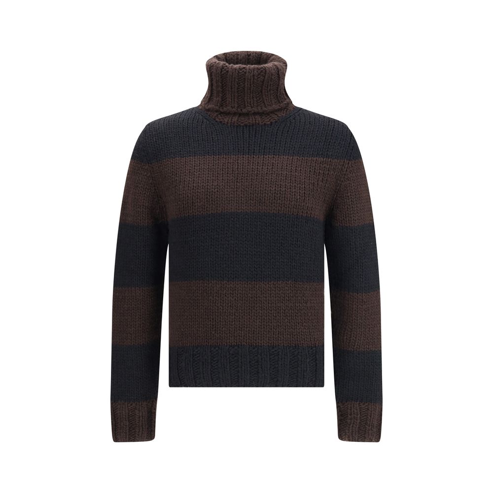 Dolce & Gabbana Brauner Rollkragenpullover aus Wolle