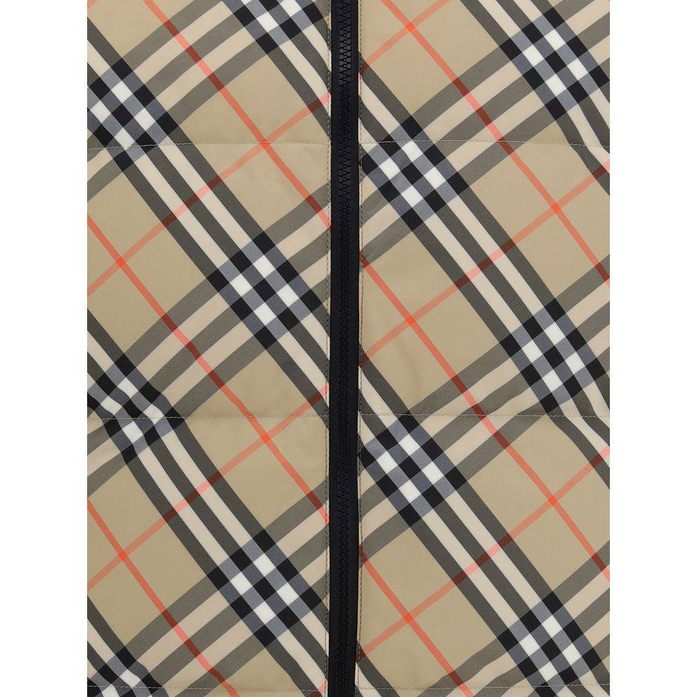 Burberry Schwarze ärmellose Jacke aus Polyester