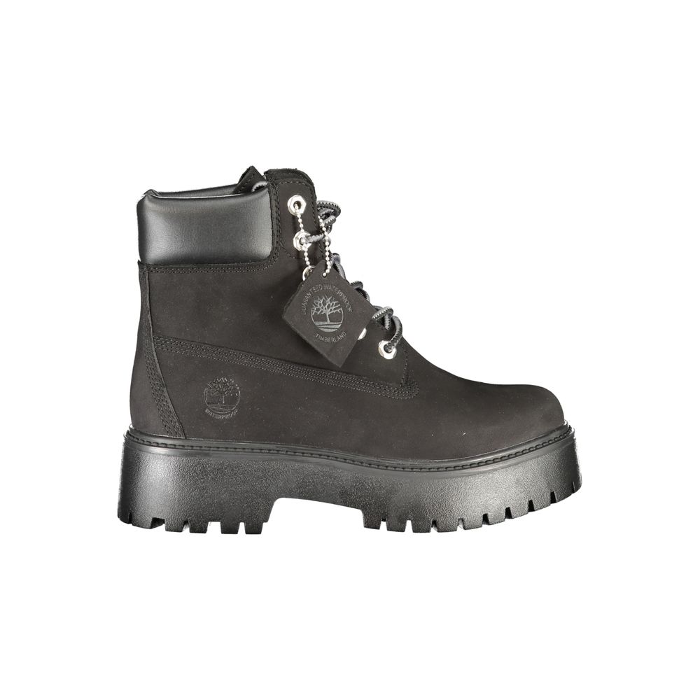Timberland Schwarzes Leder Damen Stiefel