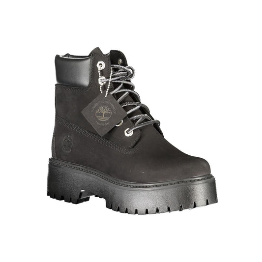 Timberland Schwarzes Leder Damen Stiefel