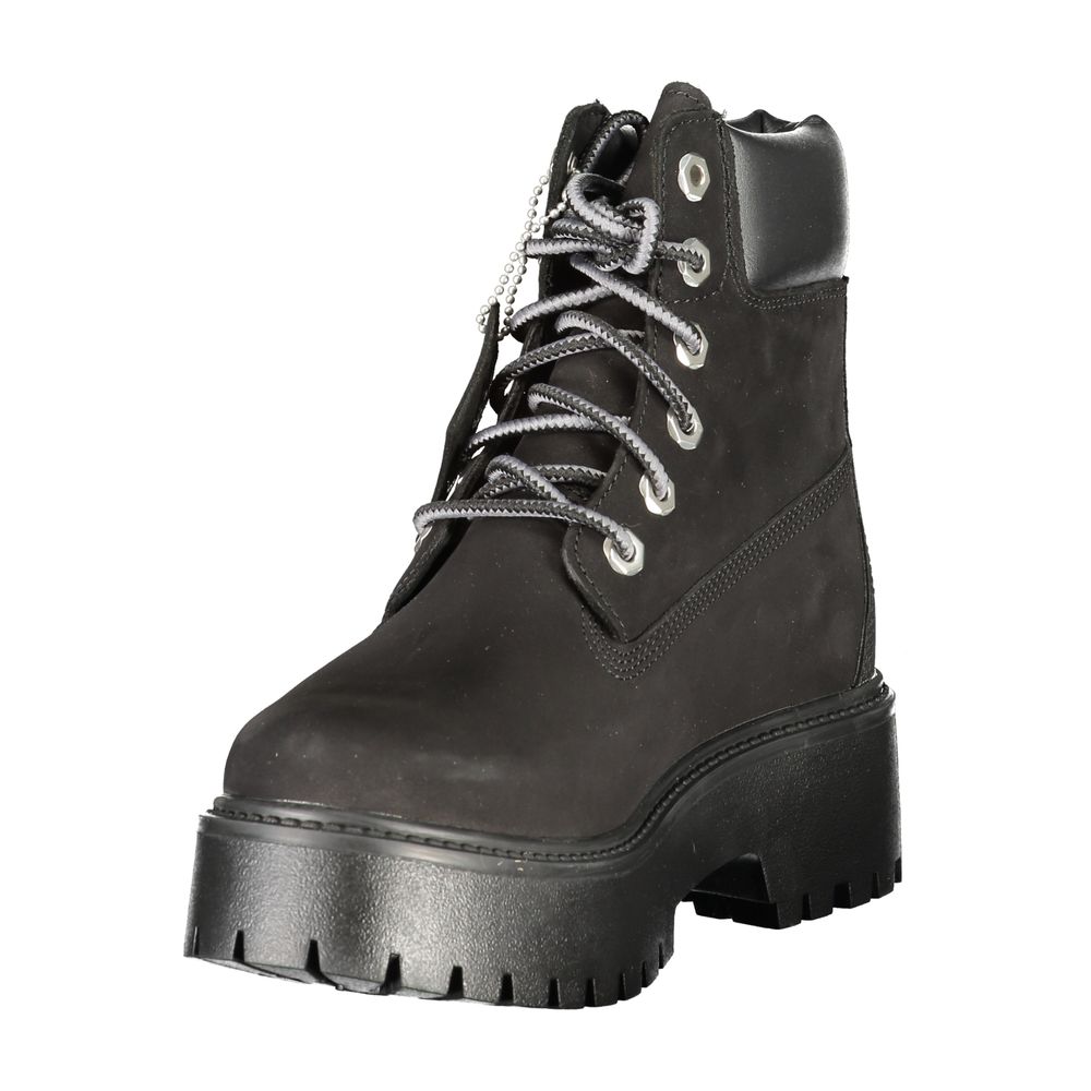 Timberland Schwarzes Leder Damen Stiefel