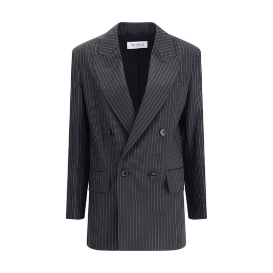 Max Mara Schwarzer Wollblazer aus Fleece