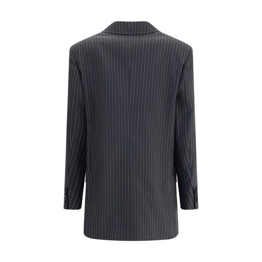 Max Mara Schwarzer Wollblazer aus Fleece