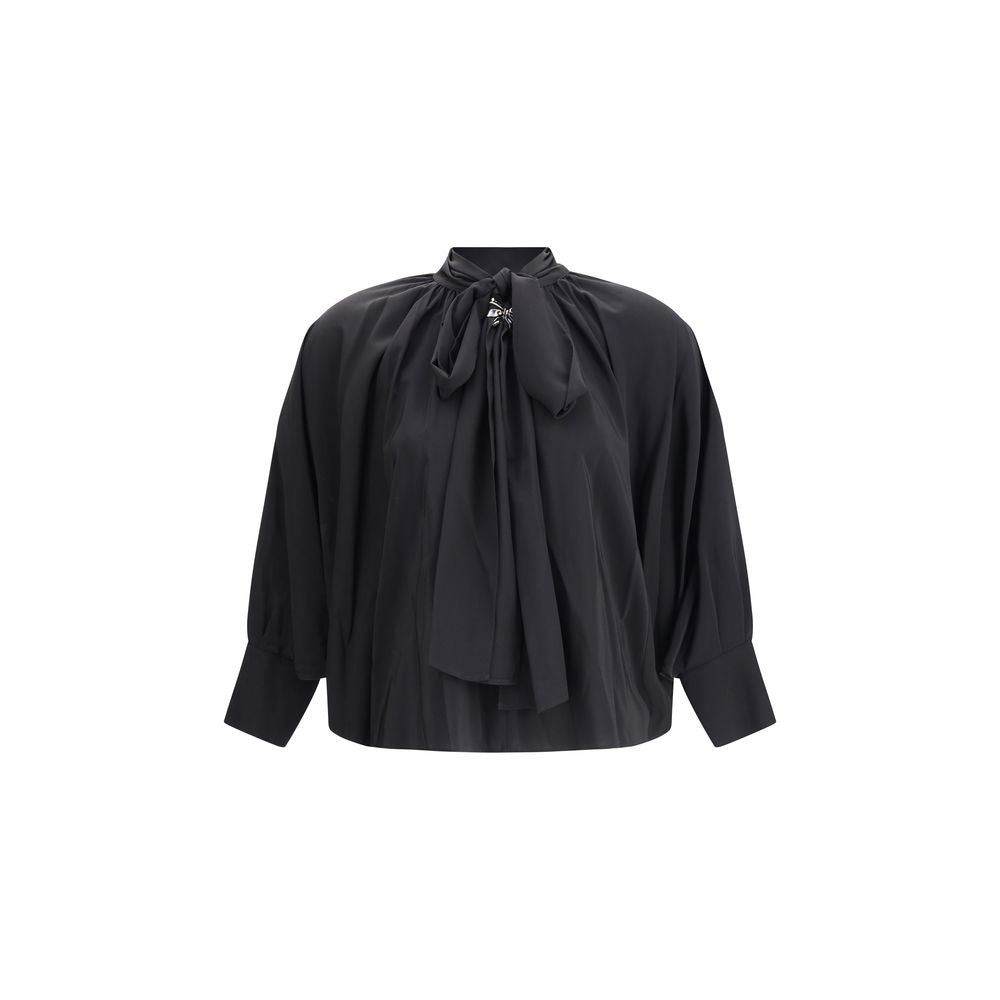 Max Mara Seidenbluse in Schwarz