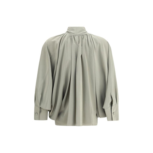 Max Mara Grüne Seidenbluse