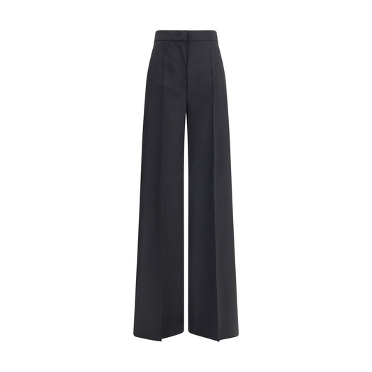 Max Mara Schwarze Freizeit-Hose aus Wollfleece