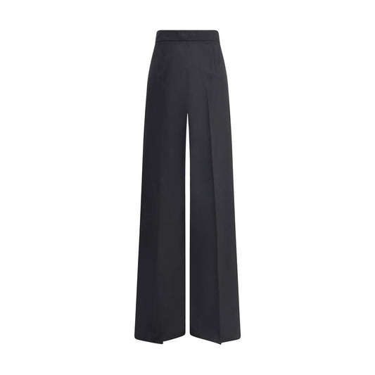 Max Mara Schwarze Freizeit-Hose aus Wollfleece