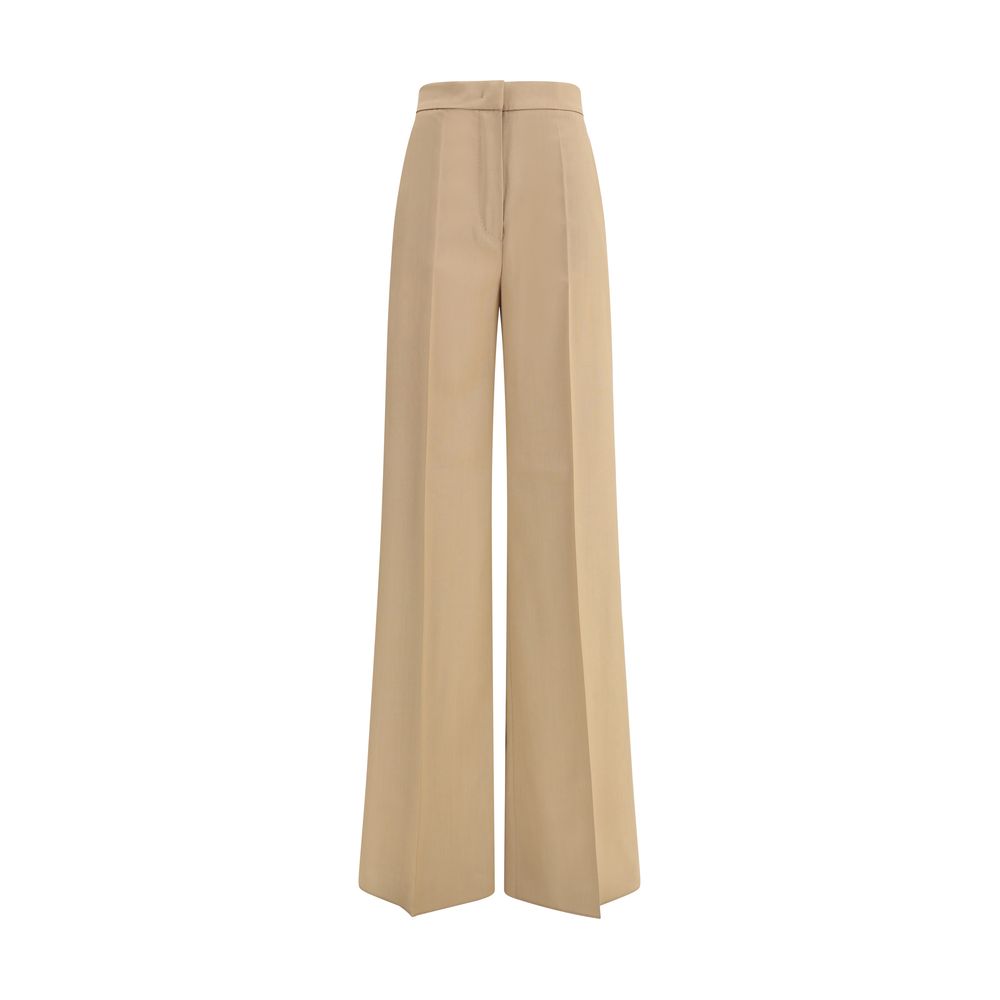 Max Mara Beige Wollhose aus Fleece für den Alltag