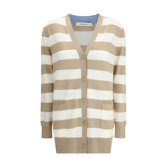 Max Mara Wollstrickjacke aus Fleece in Multicolor