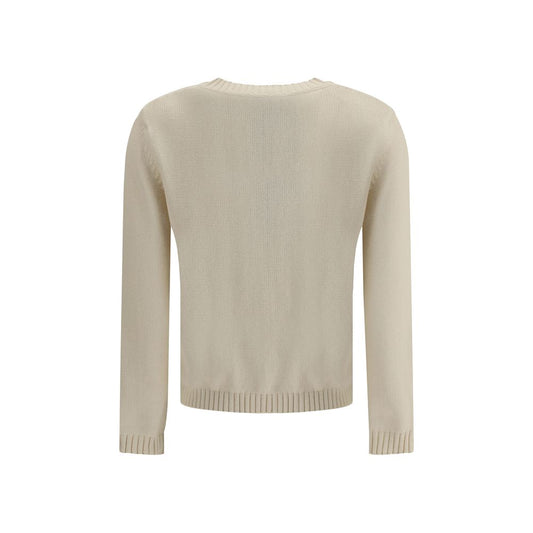Max Mara Baumwoll-Sweatshirt in Creme