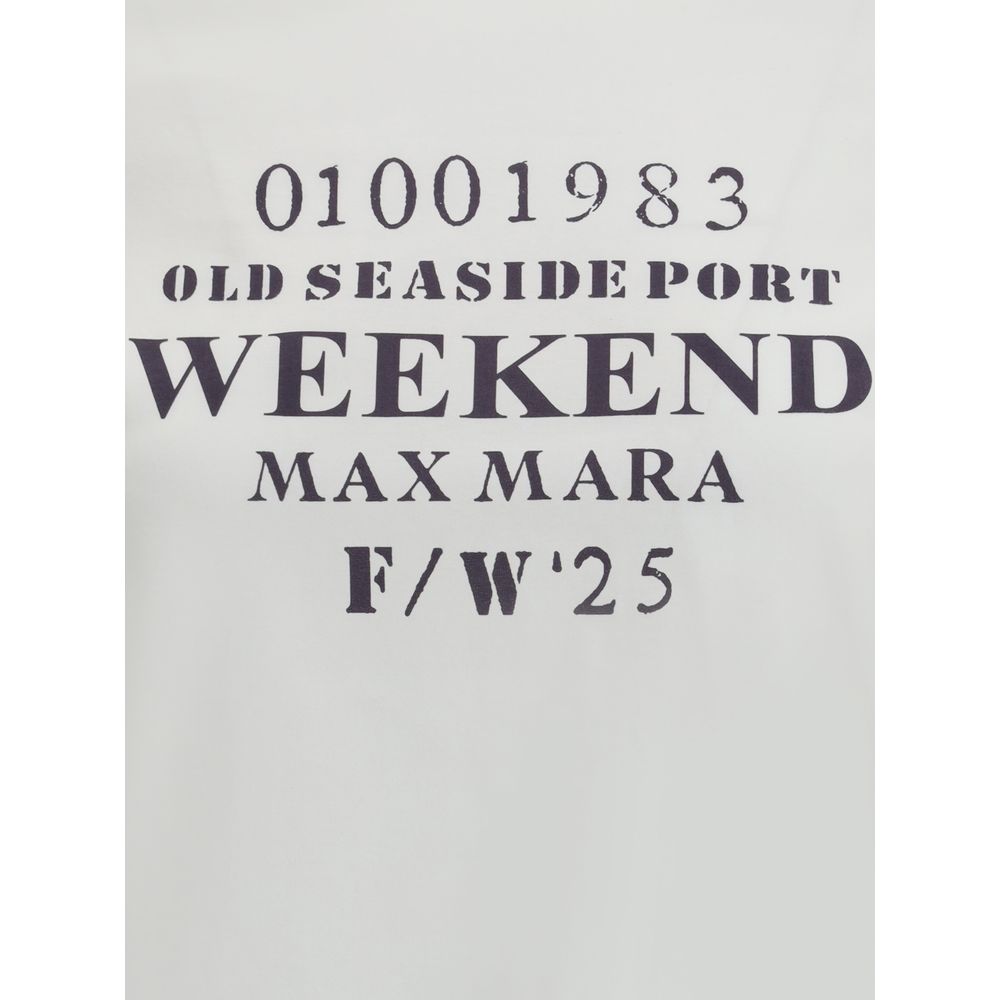 Max Mara Weißes Baumwoll-T-Shirt