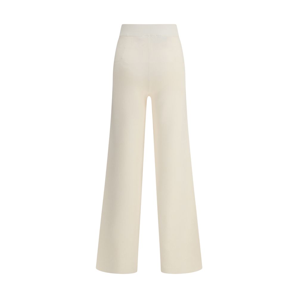 Max Mara Beigefarbene Viskose-Hose im Casual-Look